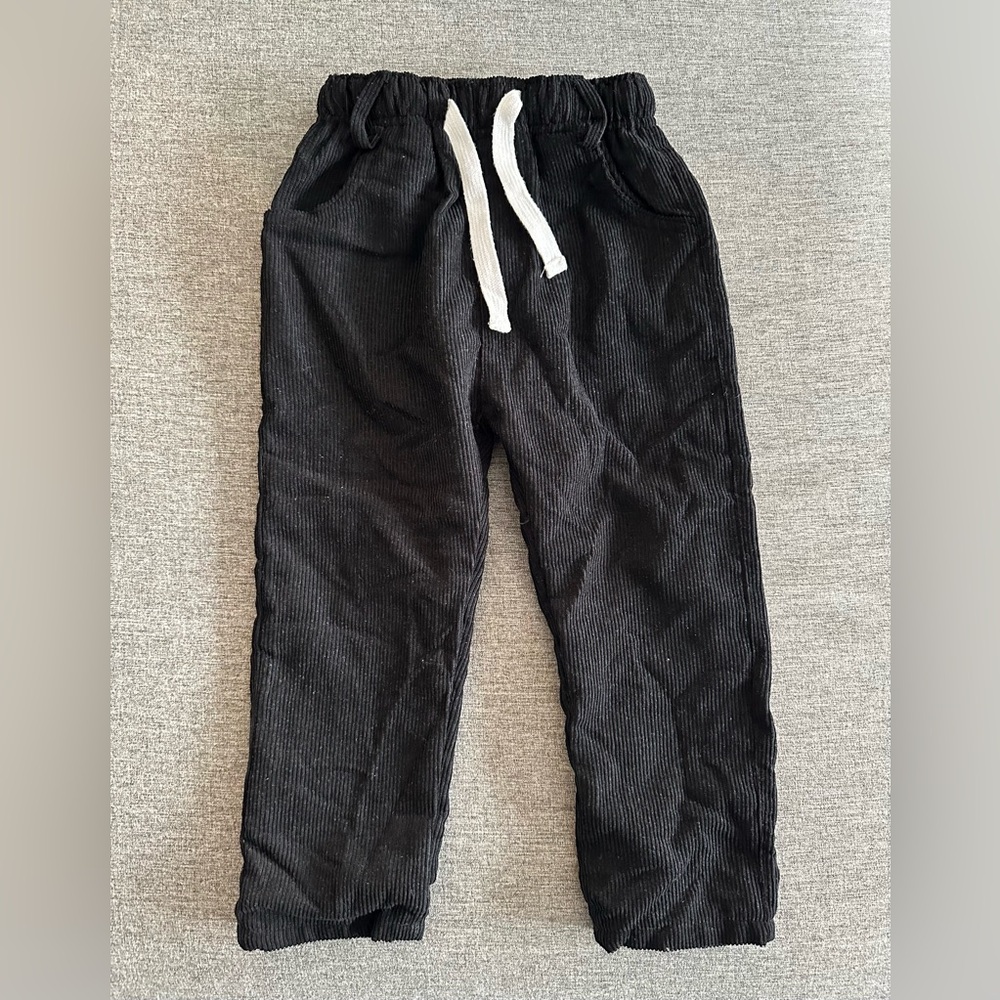 Little Bipsy Corduroy Pants - Black - 3-4T - Like New Condition
